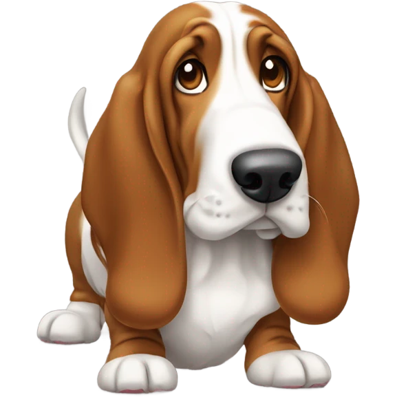 Basset hound mixed with a goose  emoji