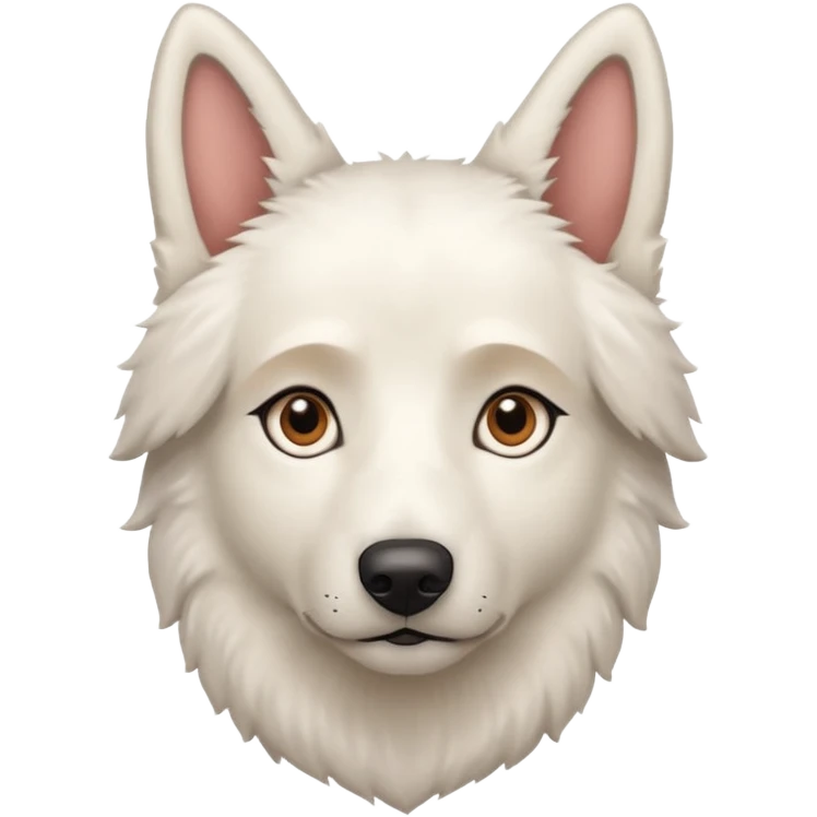 White Shepard with Brown eyes emoji