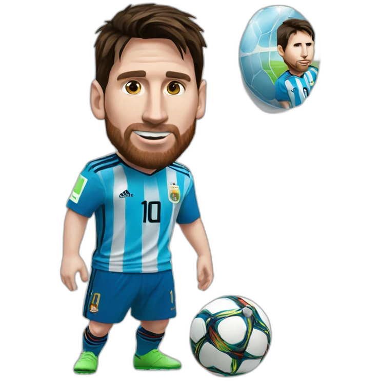 Lionel Messi qui tient la coupe du monde emoji