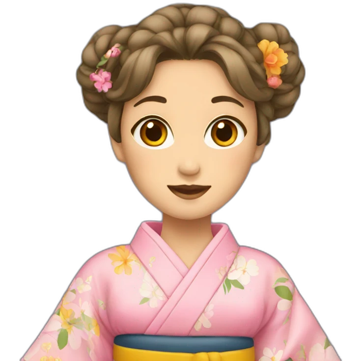 Filles en kimono emoji