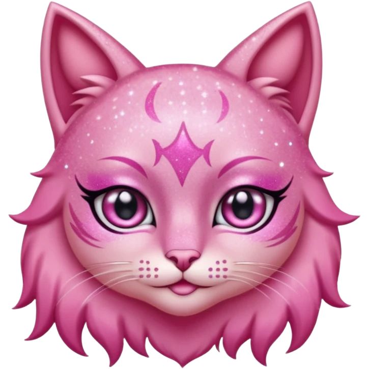 glitter sexy pink cat emoji