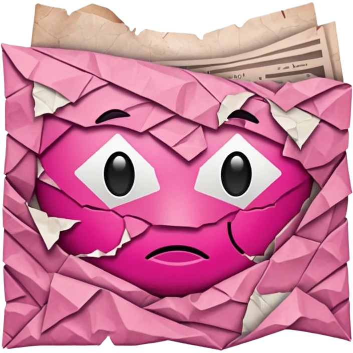 mac os mixed papers skeuomorphic pink emoji
