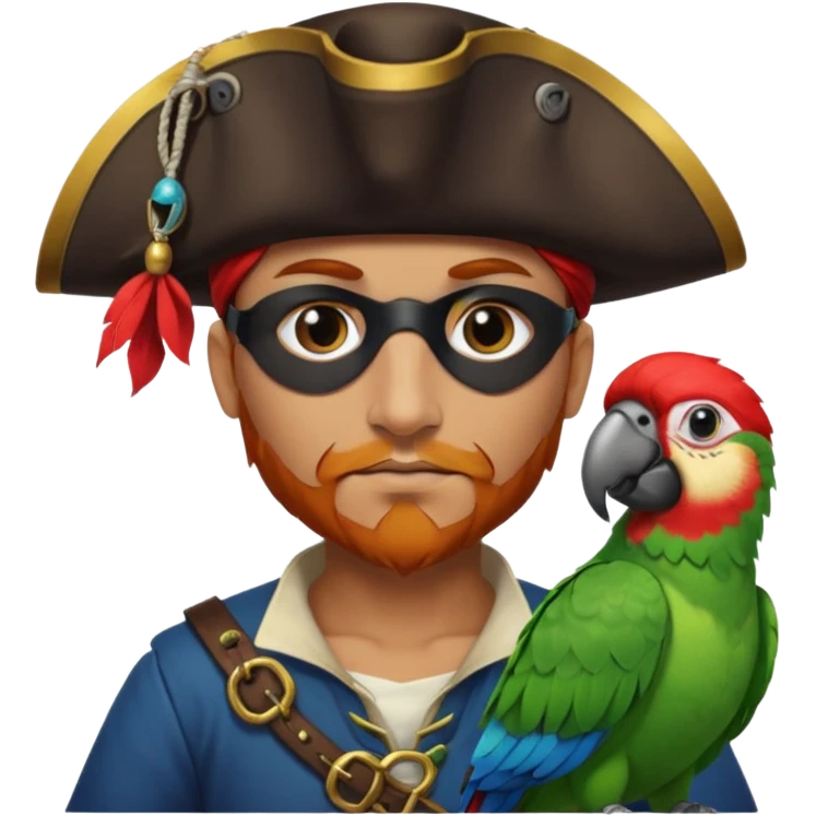 pirate and parrot emoji