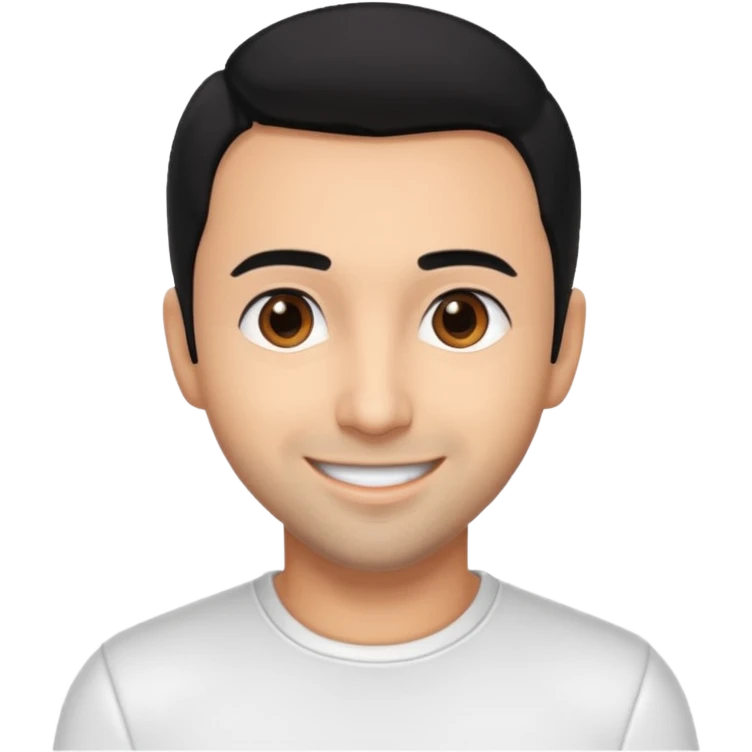 Howie Dorough brown eyes, black hair, white outfit emoji