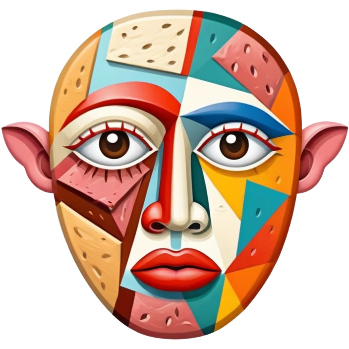 picasso abstract art SPAM MEAT face painting emoji