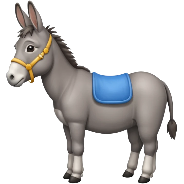 Ein behindert aussehender Esel  emoji