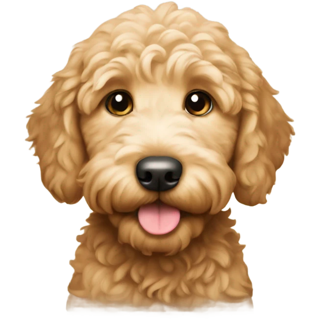 Golden doodle puppy emoji