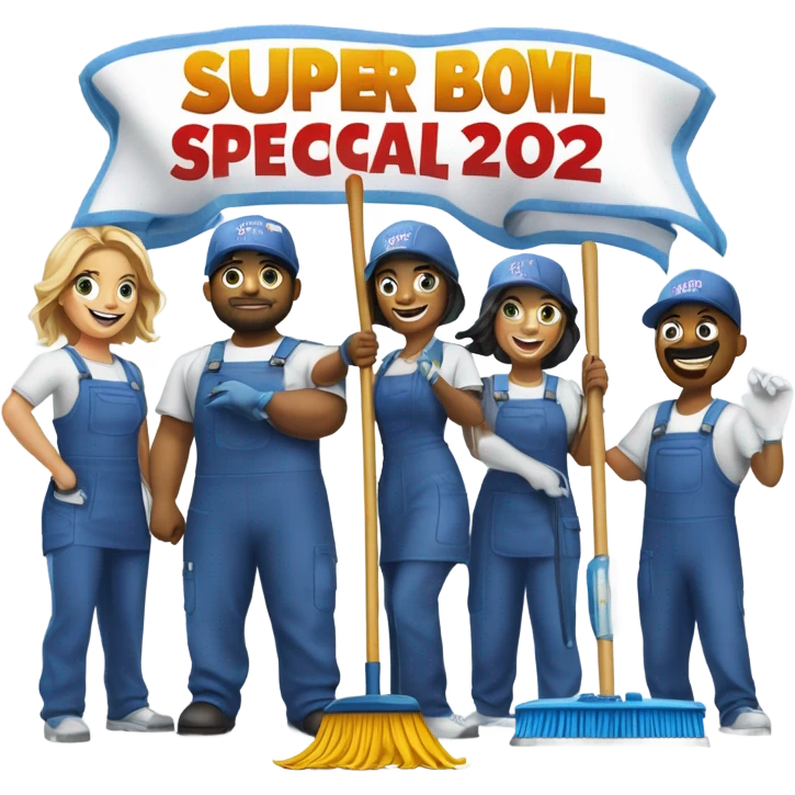 Super Bowl 2025 cleaning services special emoji