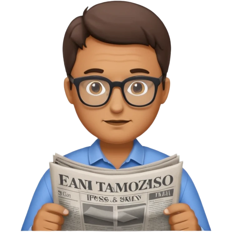 man Folding newspaper emoji