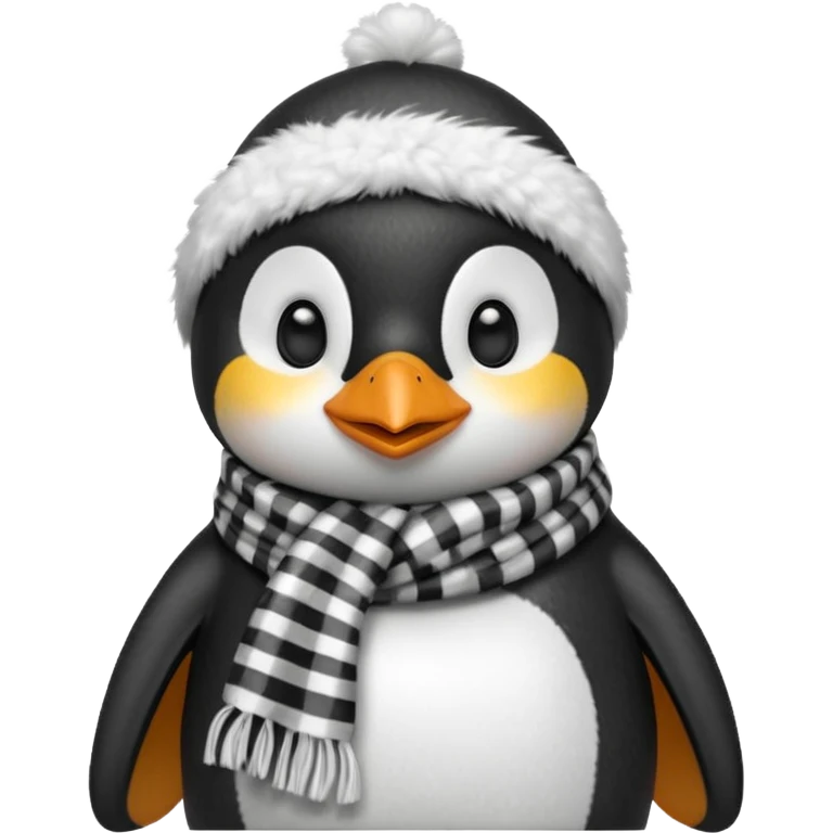 A penguin with scarf emoji