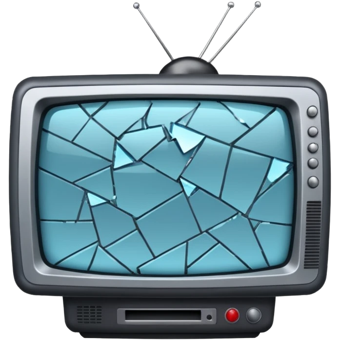 cracked tv emoji