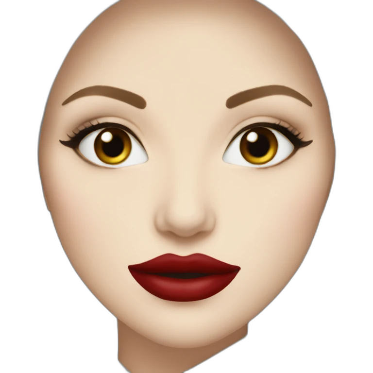 Sexy woman pale skin red lips wear hijab emoji