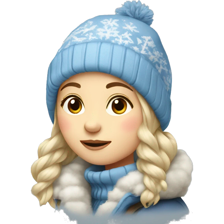 Russian winter girl emoji