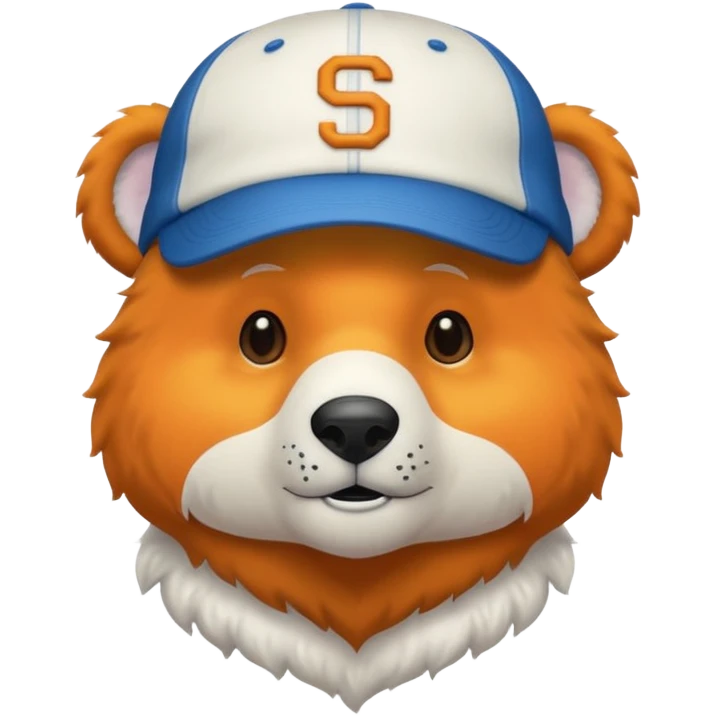 white Bear with cap emoji