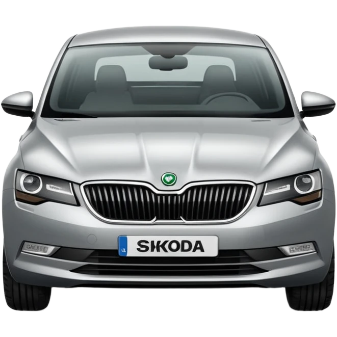 Stribrne Auto škoda emoji