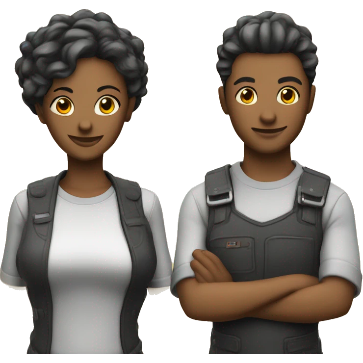 satisfactory video game and Factory game worker headshot still emoji