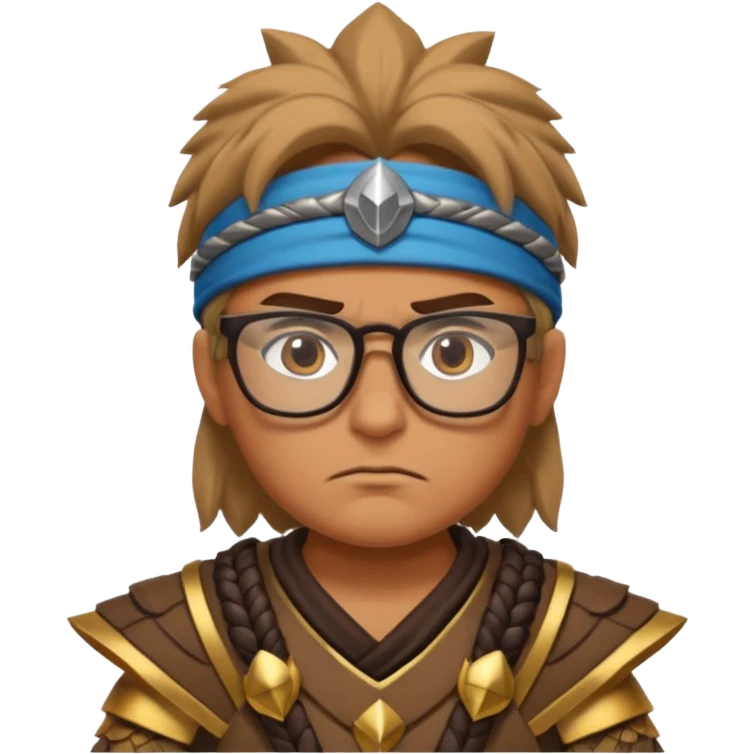 Glasses-Wearing wild Warrior emoji