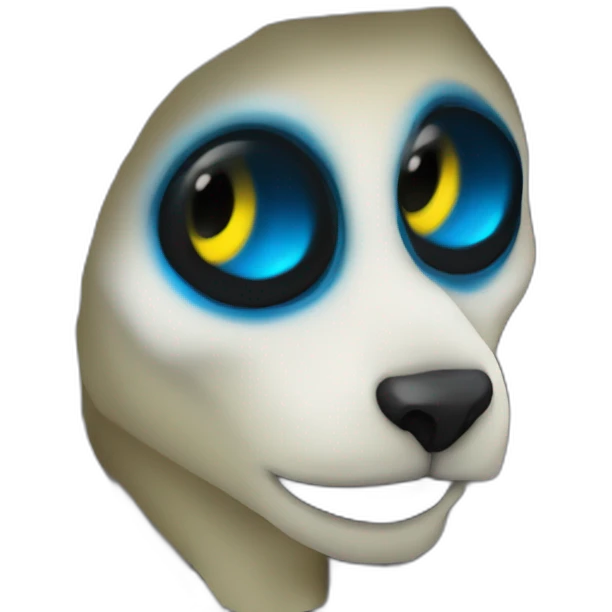 Black dominus badana hoodie with yello blue scary demon eyes emoji