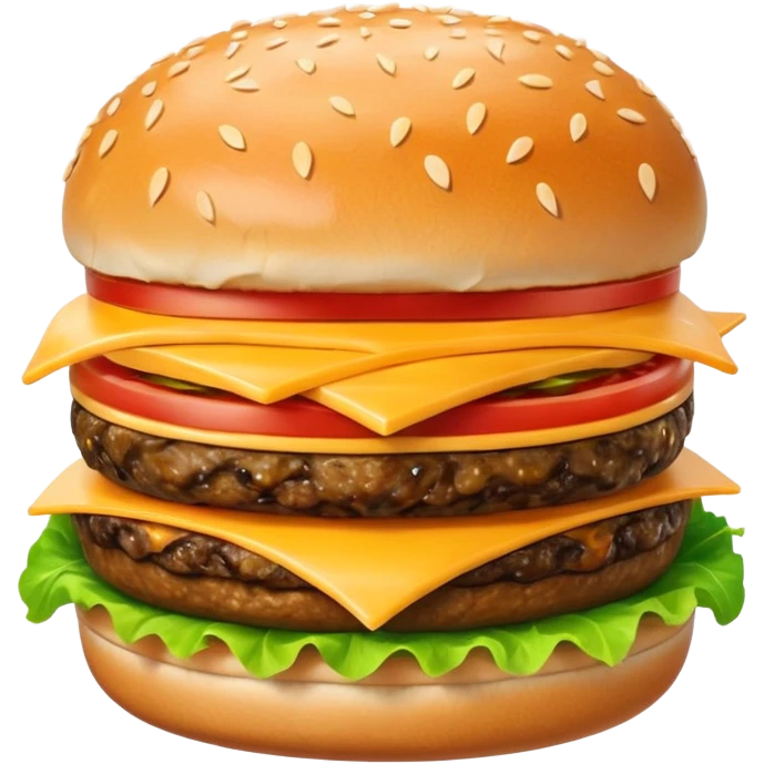 hamburger with a face emoji