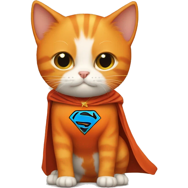 Orange super man cat emoji