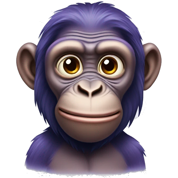 purple chimpanzee emoji