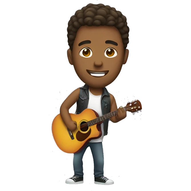 Guy with a guitar  emoji