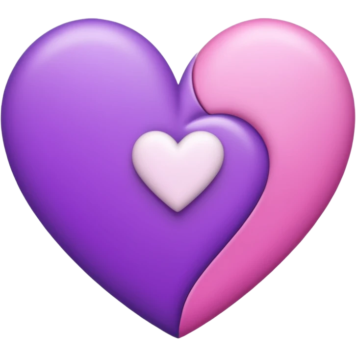 Purple pink and white hearts   emoji
