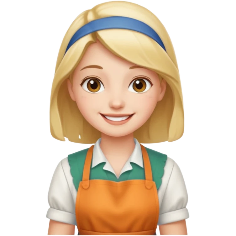 girl with apron emoji
