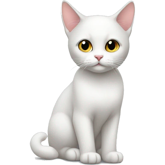 Gato color blanco y mwhro  emoji