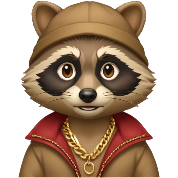 Rapper racoon emoji