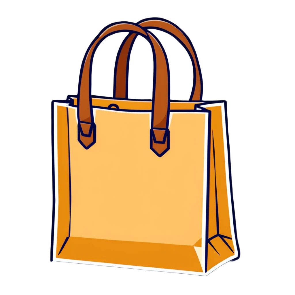 shopping bag with an Indiana Jones hat on top emoji