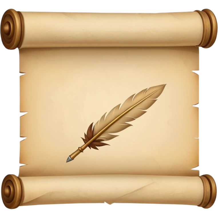 свиток пергамента с пером emoji