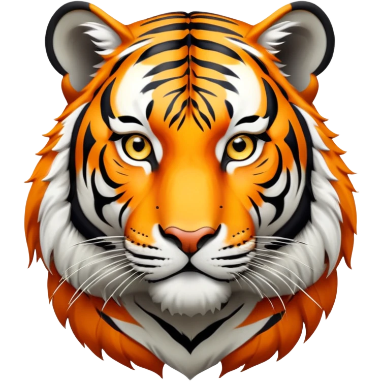 cinematic- noble-tiger-realistic-full-body-standing-emoji,-massive-striped-frame-exuding-power-and-grace,-bold-orange-fur-with-thick-black-stripes,-head-tilted-dramatically,-piercing-yellow-eyes-focused-intensely,-simplified-yet-realistic-focused-features,-highly-detailed,-glowing-with-an-almost-sarcastic-glow expressive eyes emoji