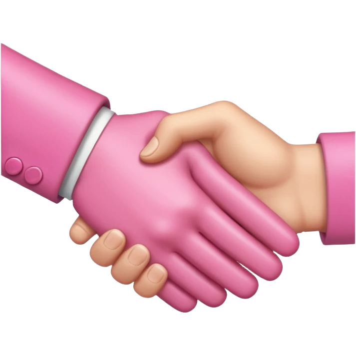 pink handshake emoji