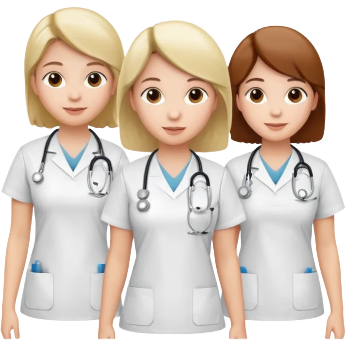 equipo de hospital enfermeras emoji