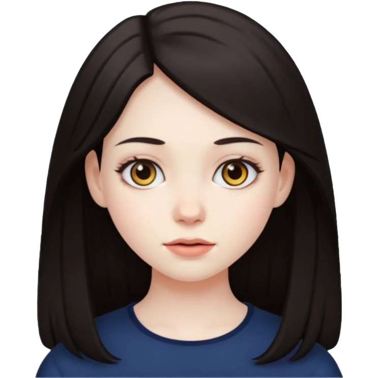 Girl dark hair  emoji