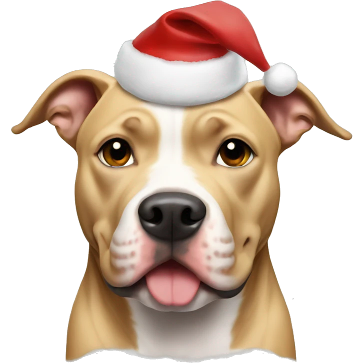blonde Pitbull christmas emoji