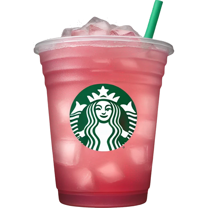 pink iced tea Starbucks drink emoji