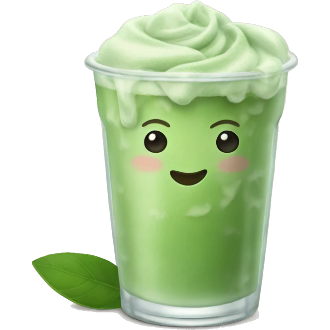 Iced matcha latte emoji