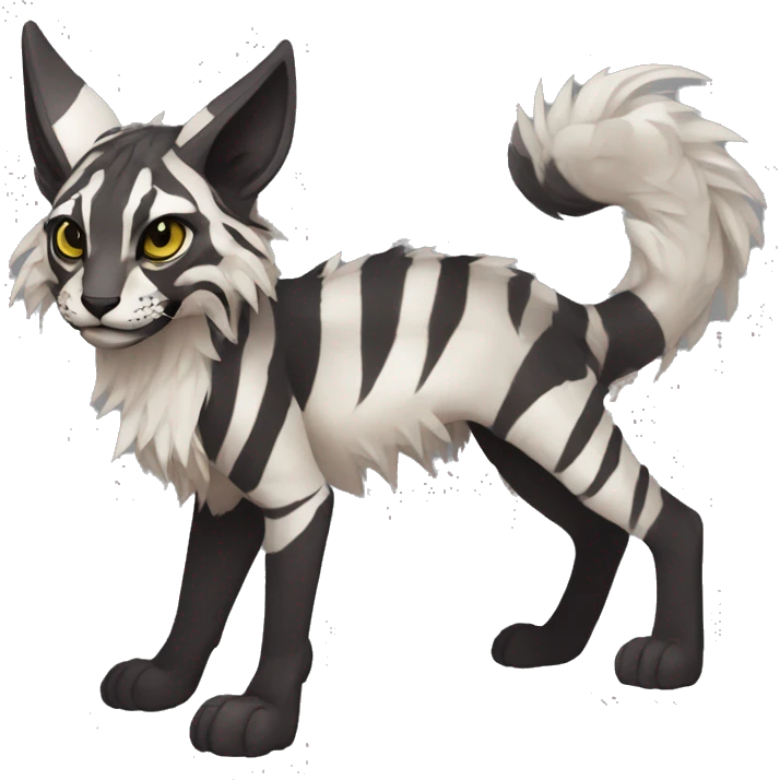 Edgy Vernid species with edgy stripe markings by LiLaiRa full body emoji