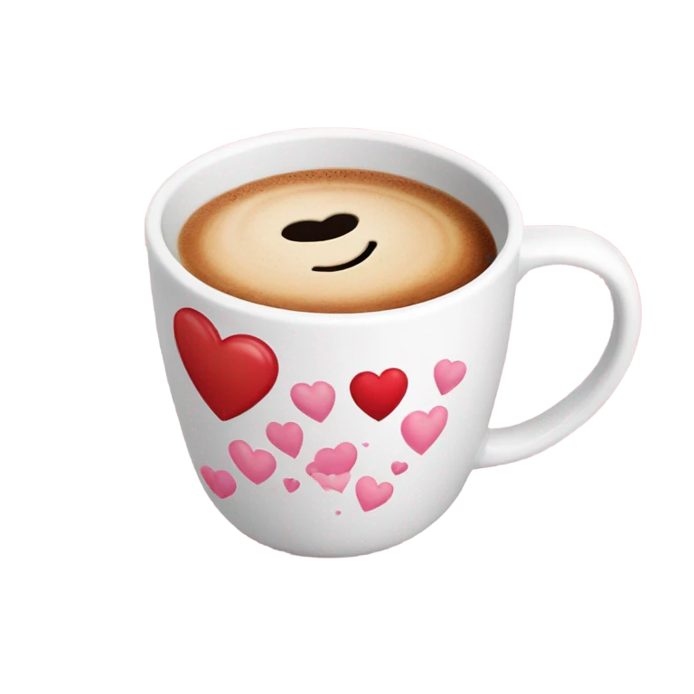 Valentines coffee mug emoji