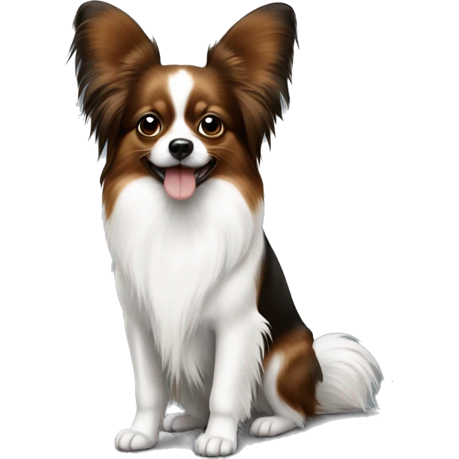 Papillon Schwarz weiß braun  emoji