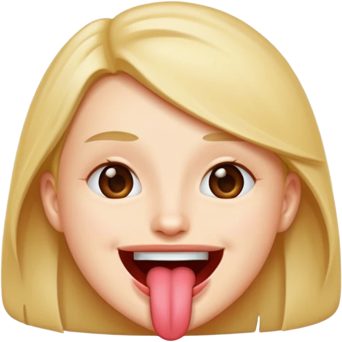 Smiling with tongue out  emoji