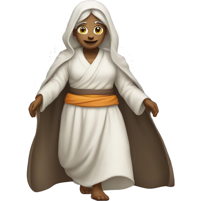 female spirtual guru is walkng emoji