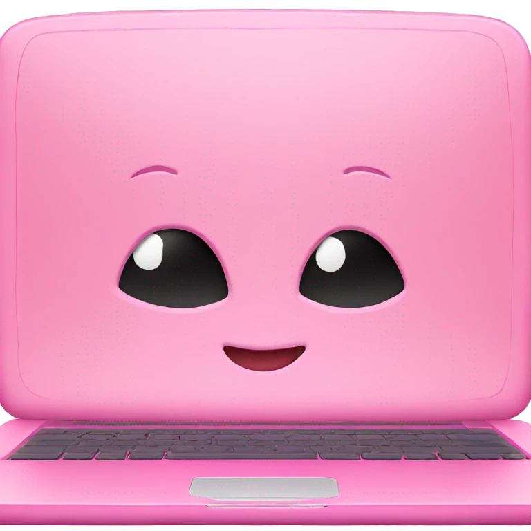 Pink laptop emoji