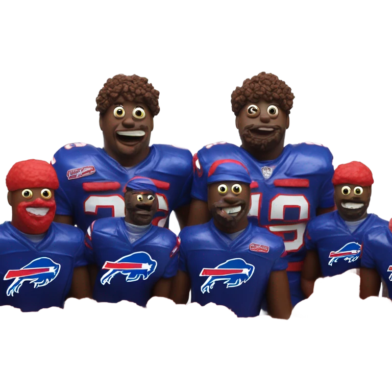 Buffalo bills team but they are all made of pickles emoji