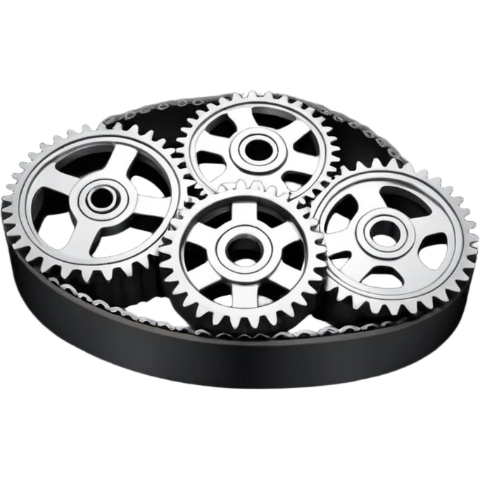 car timing belt with gears emoji