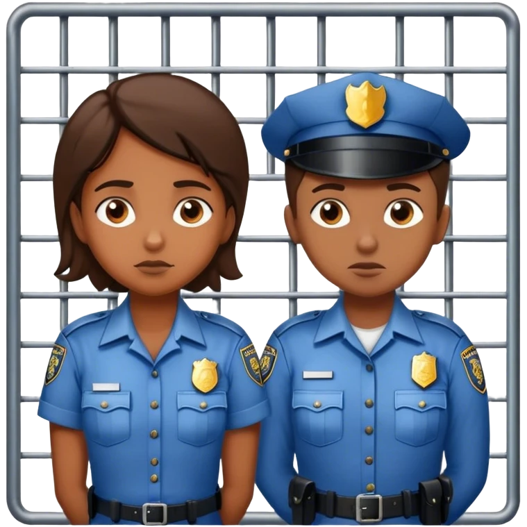 Riddle kid in jail policewoman looking at him emoji
