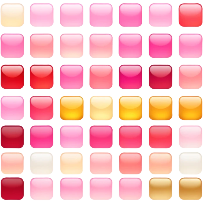Romantic pink-red-gold-yellow-white pastel lush aesthetic emoji