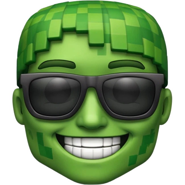 Creeper wearing sunglasses emoji